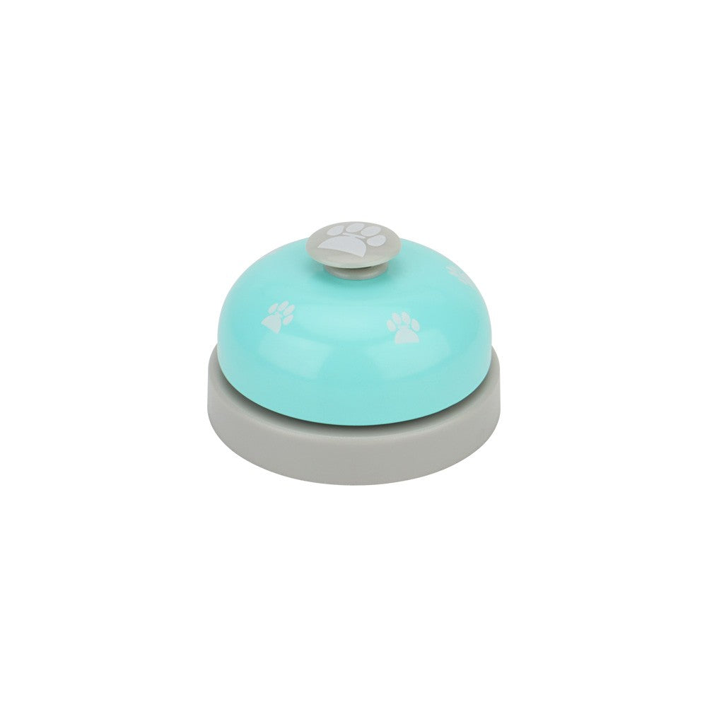 Mint and gray dog potty training bell