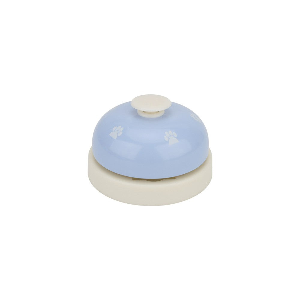 Light blue and cream dog potty training bell