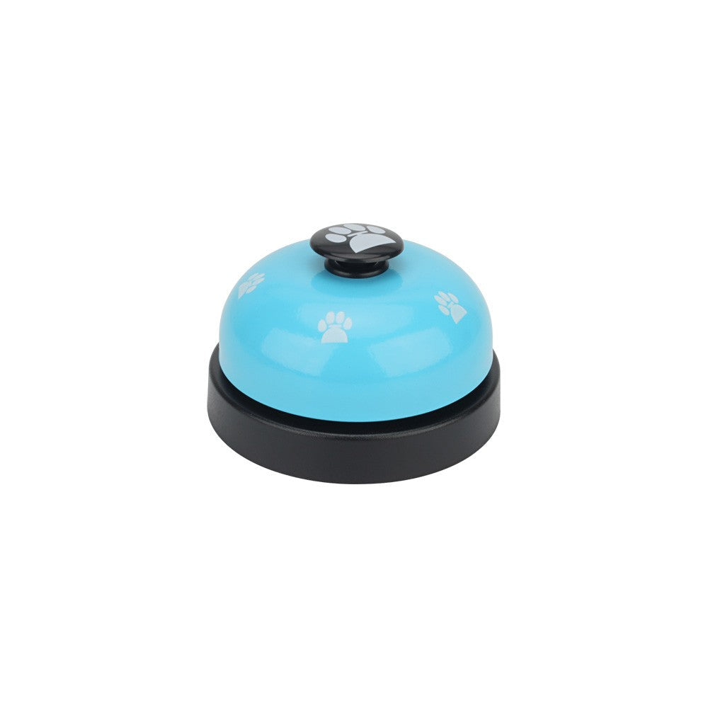 Sky blue and black dog potty training bell