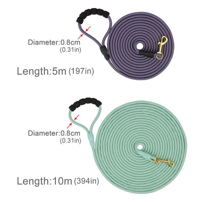 Length guide: 5 m and 10 m training leads, 0.8 cm rope