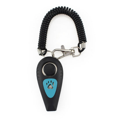 Black dog training whistle with clicker button