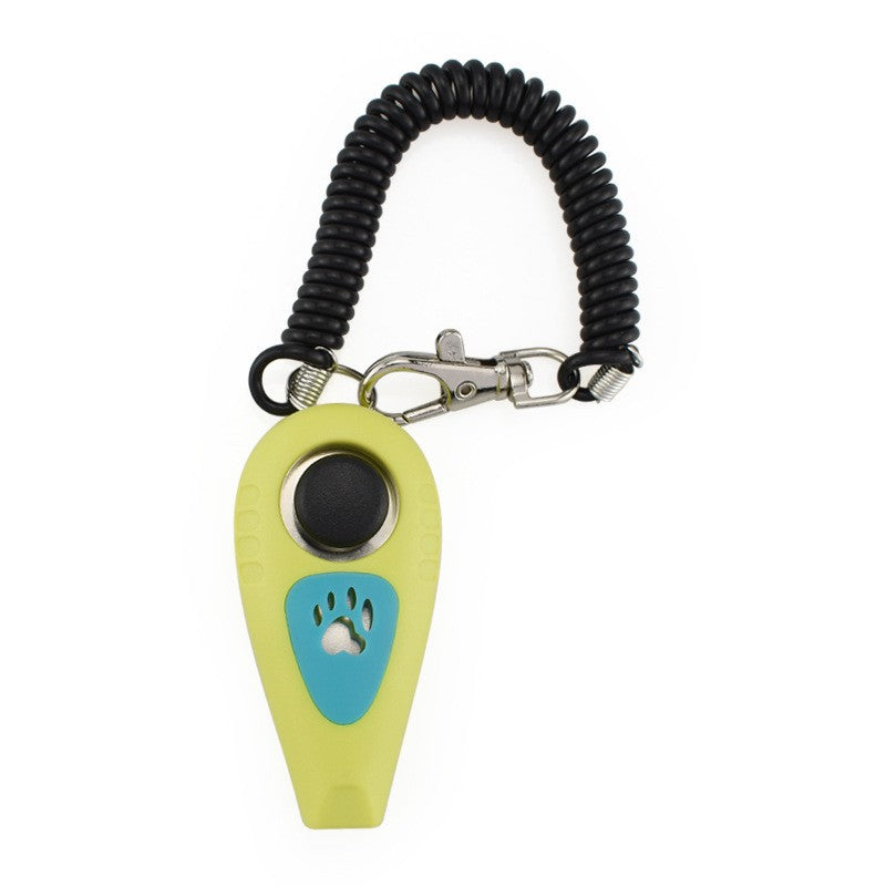 Lime dog training whistle with clicker button