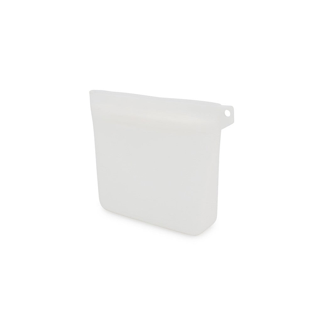 Single white silicone dog treat bag