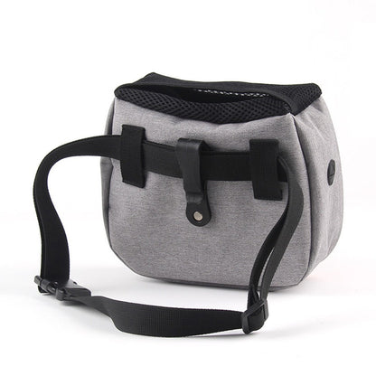 Back of the treat waist bag with the adjustable belt