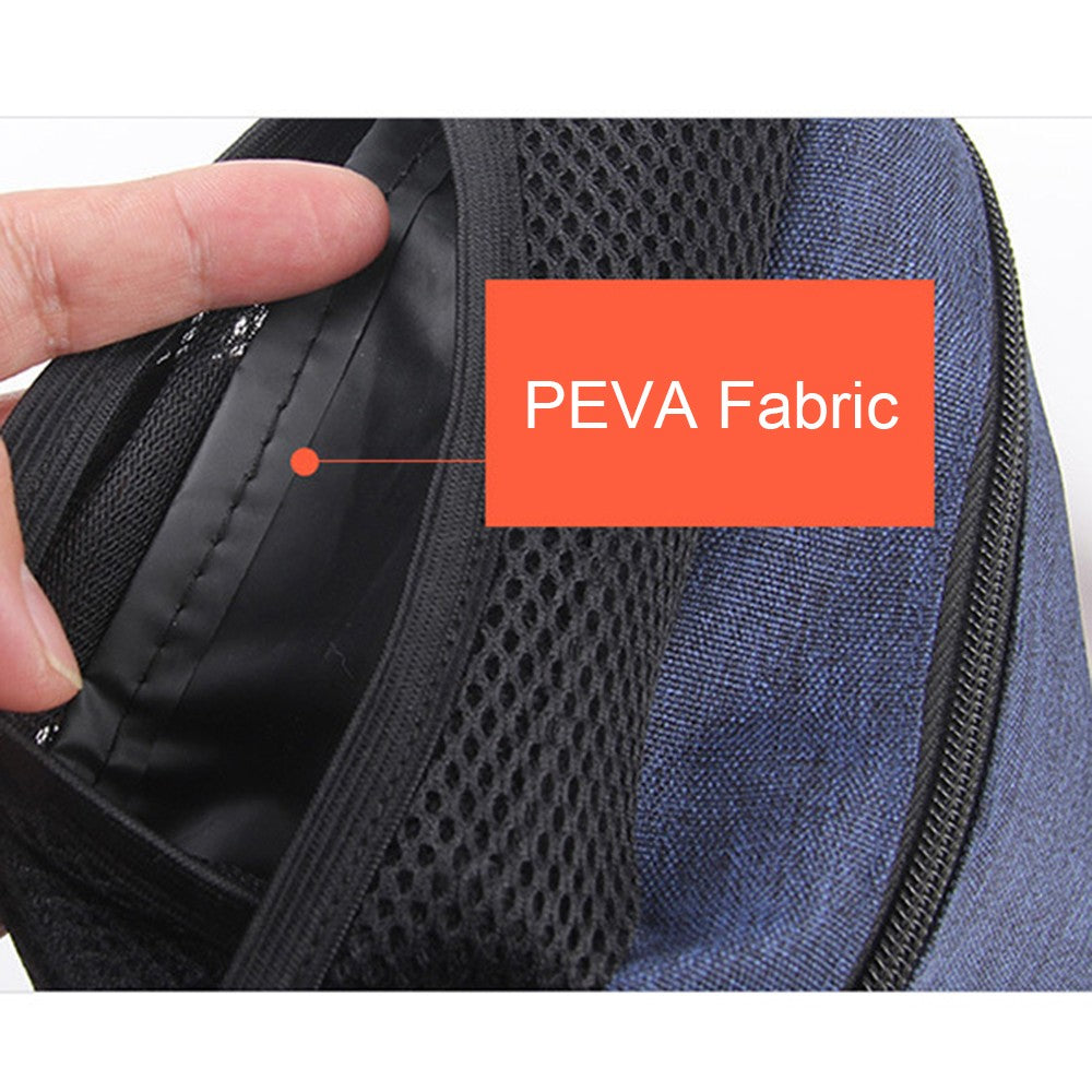 Water-resistant PEVA lining inside the treat compartment