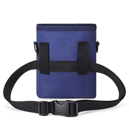 Back of the walking bag with the waist belt and buckle