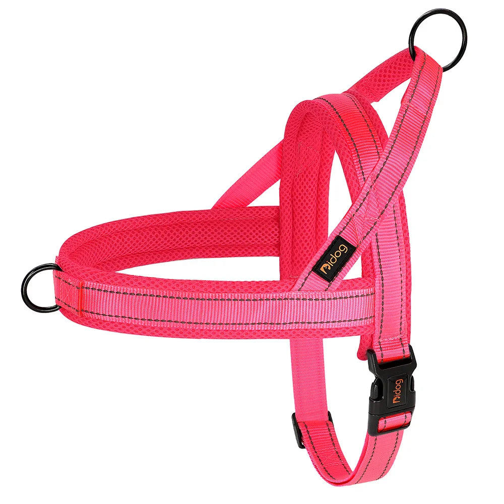 dog no pull harness bright pink