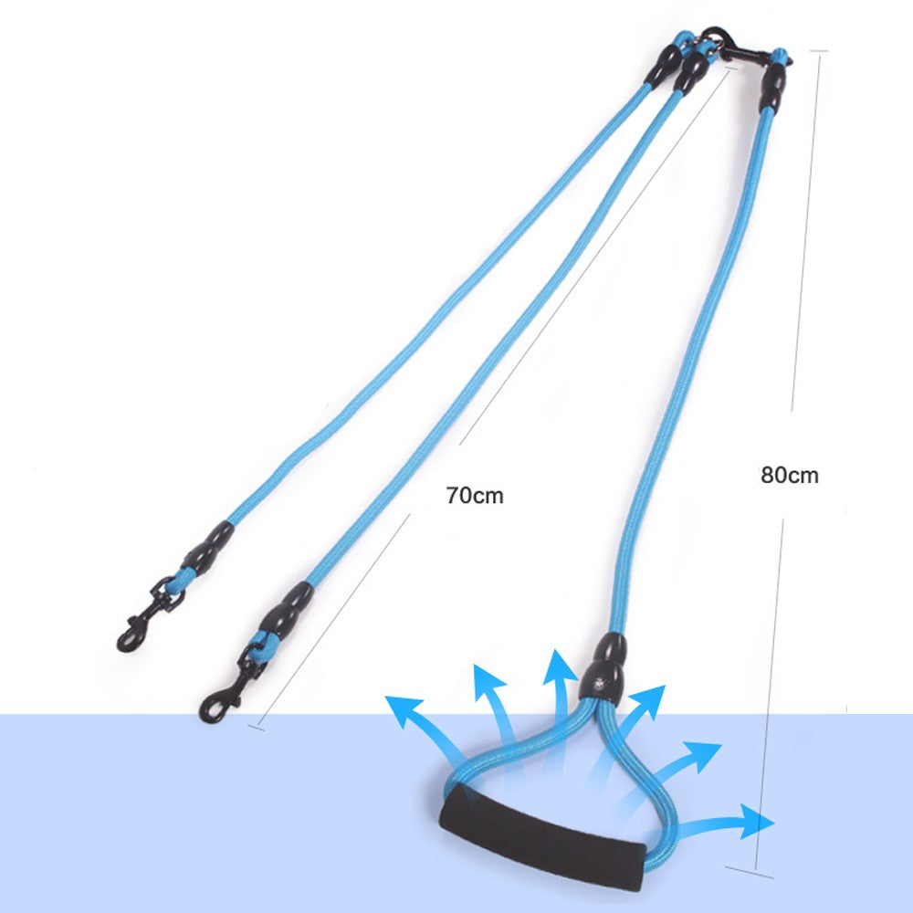 Main rope about 80 cm and branch leads about 70 cm