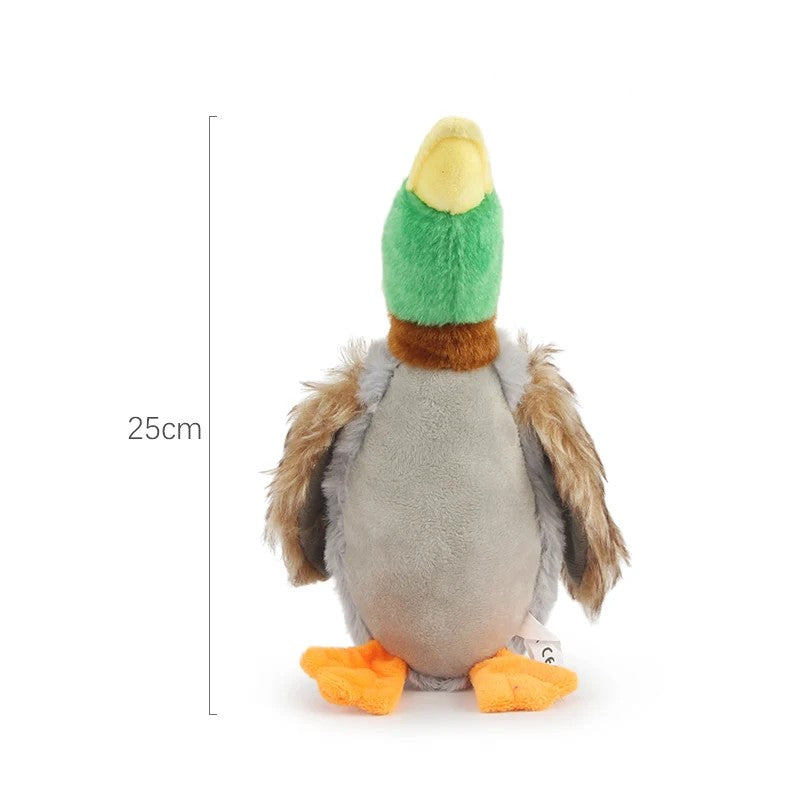 Duck dog toy size guide, about 25 cm tall and 13 cm wide