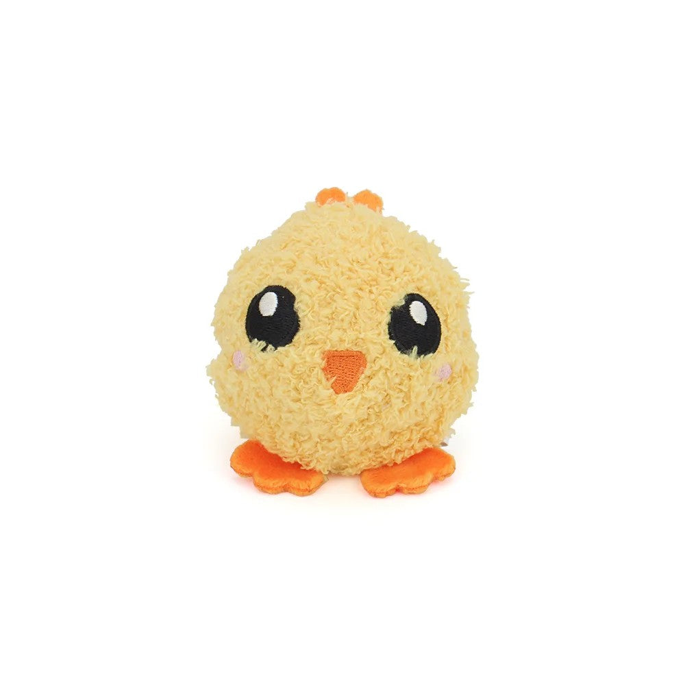 Yellow chick plush ball dog toy