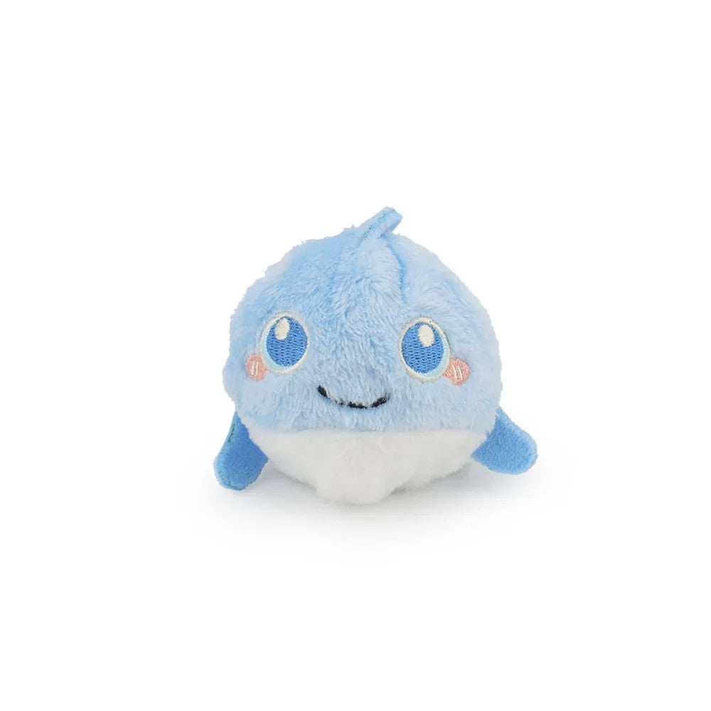 Blue dolphin plush ball dog toy