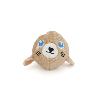 Brown sea lion plush ball dog toy