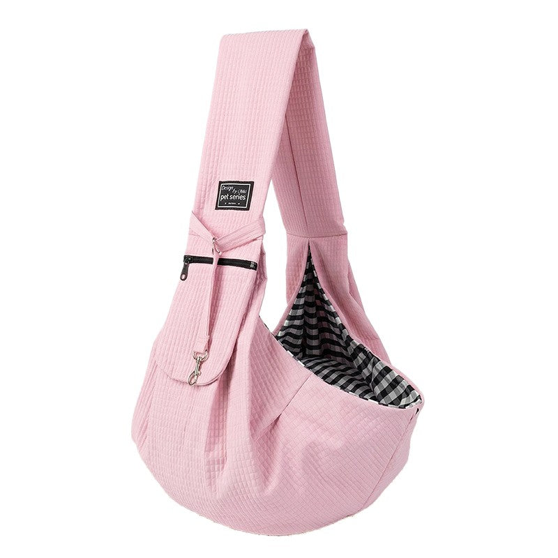 Pink front dog carrier sling