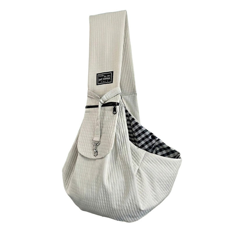 Light gray front dog carrier sling