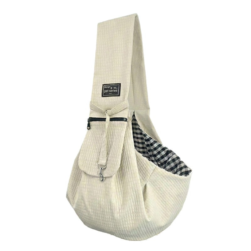 Rice white front dog carrier sling