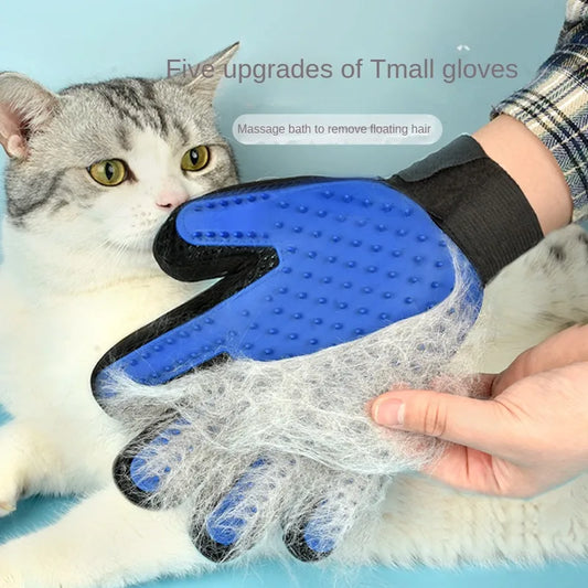 hands on pet grooming gloves for cats & dogs