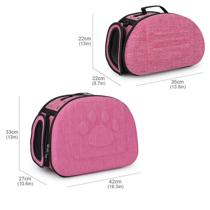 Hard shell cat carrier dimensions for sizes S and M