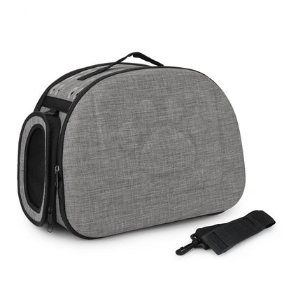 Size M hard shell cat carrier in gray