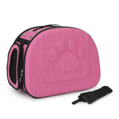 Size M hard shell cat carrier in rose