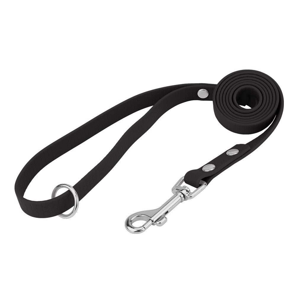 Black honeycomb dog leash