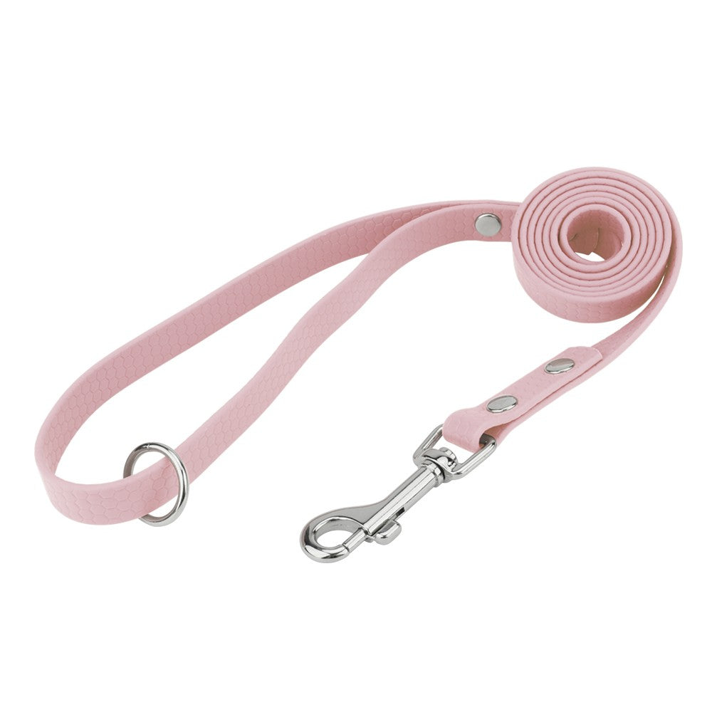Pink honeycomb dog leash