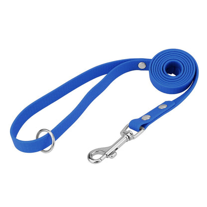Blue honeycomb dog leash