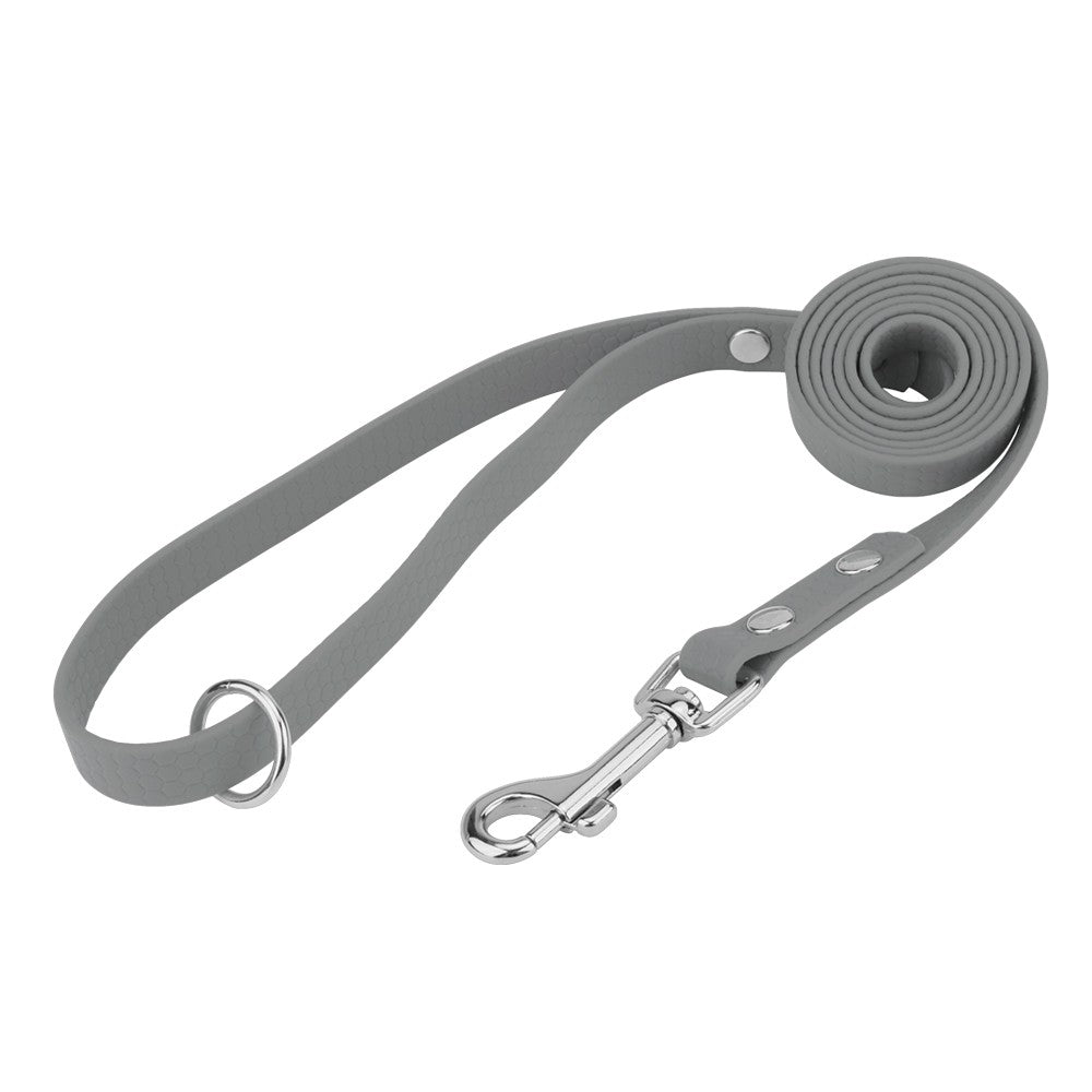 Grey honeycomb dog leash