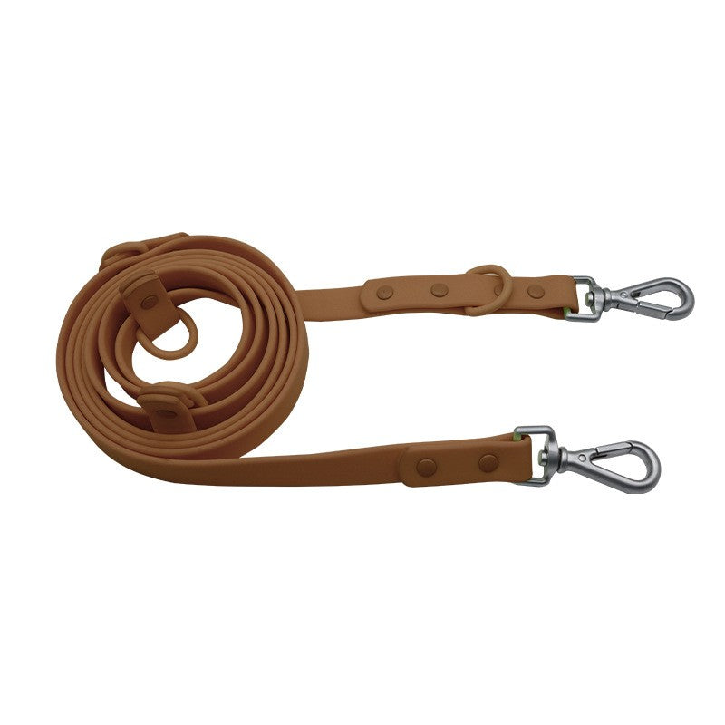 Coffee brown multifunction PVC dog leash