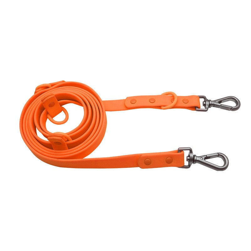 Orange multifunction PVC dog leash