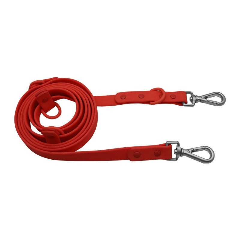 Red multifunction PVC dog leash
