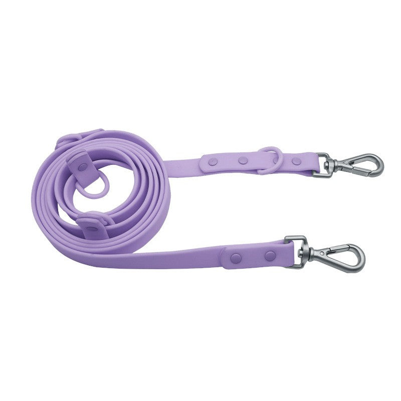 Lilac multifunction PVC dog leash
