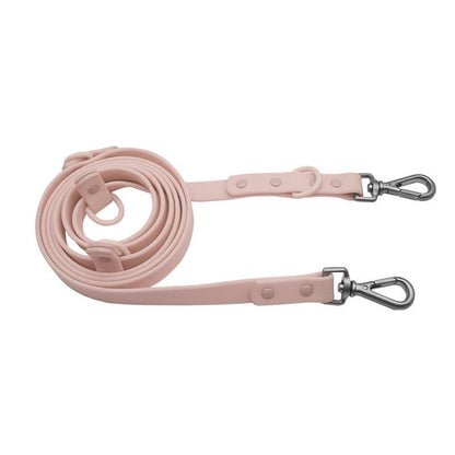 Blush pink multifunction PVC dog leash