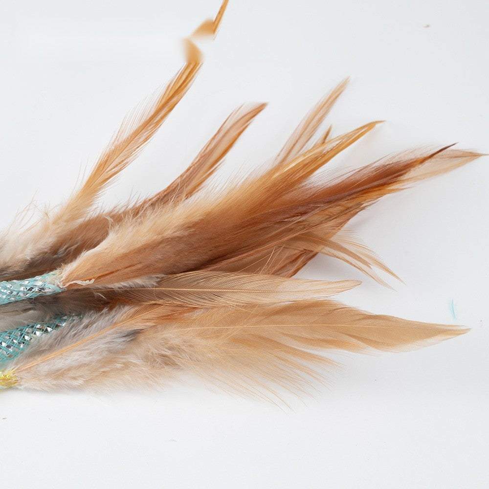 Close-up of the natural feather tails