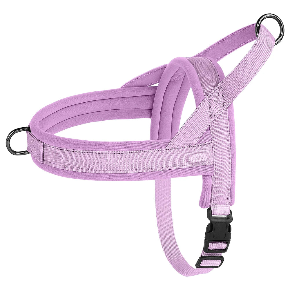 purple small dog harness no pull nylon dog harness
