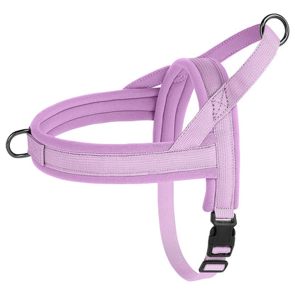 purple small dog harness no pull nylon dog harness