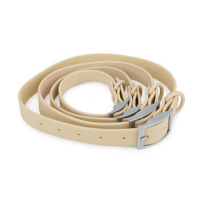 Coiled beige waterproof PVC collars