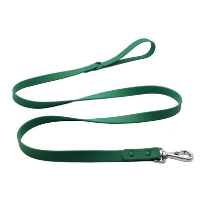 Forest green PVC dog leash, 1.5 m