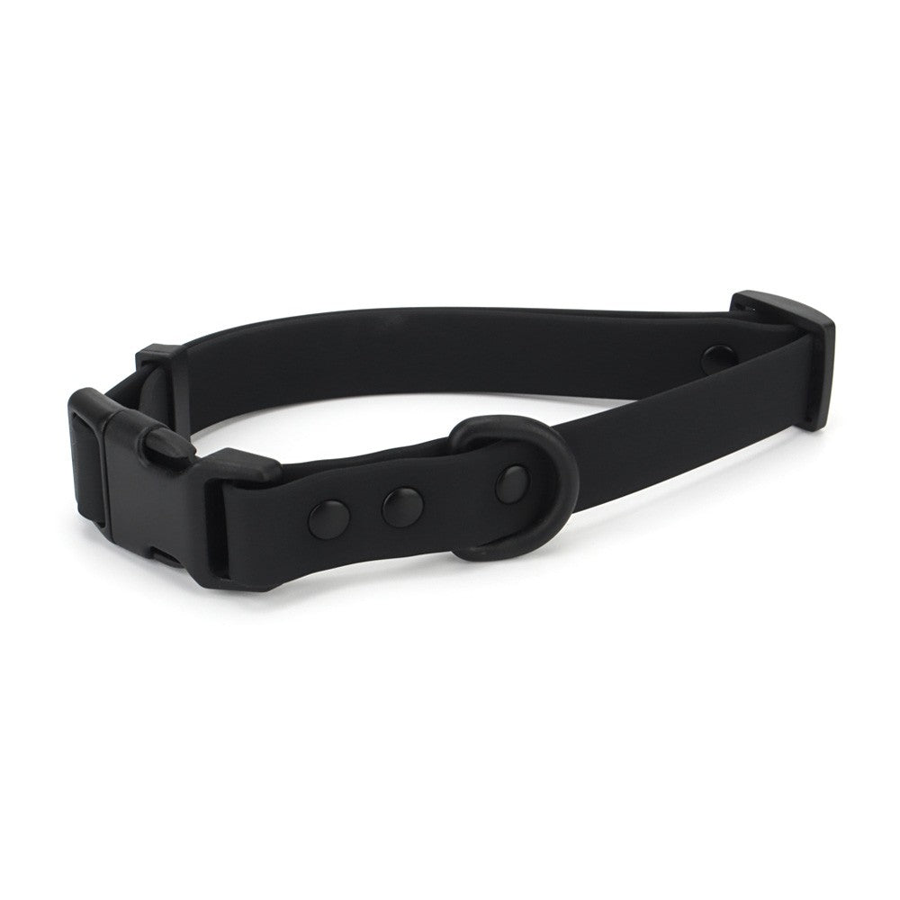 Black quick release PVC collar with side-release buckle