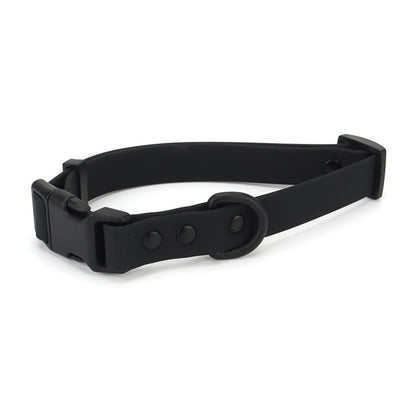 Black quick release PVC collar with side-release buckle
