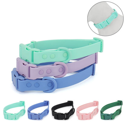 Mint, lilac and blue macaron quick release collars stacked