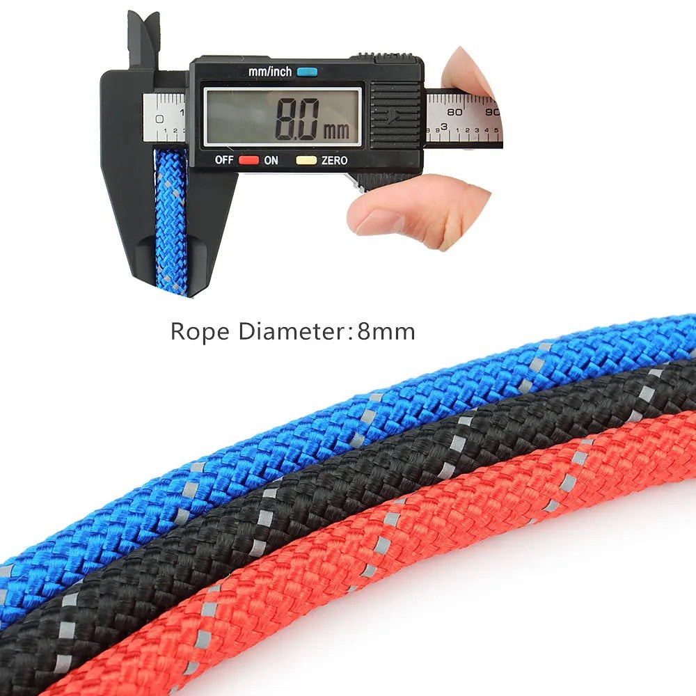 Rope diameter measured at 8 mm
