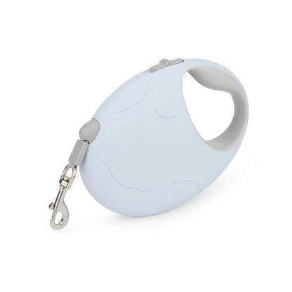 Pastel blue retractable leash for small dogs