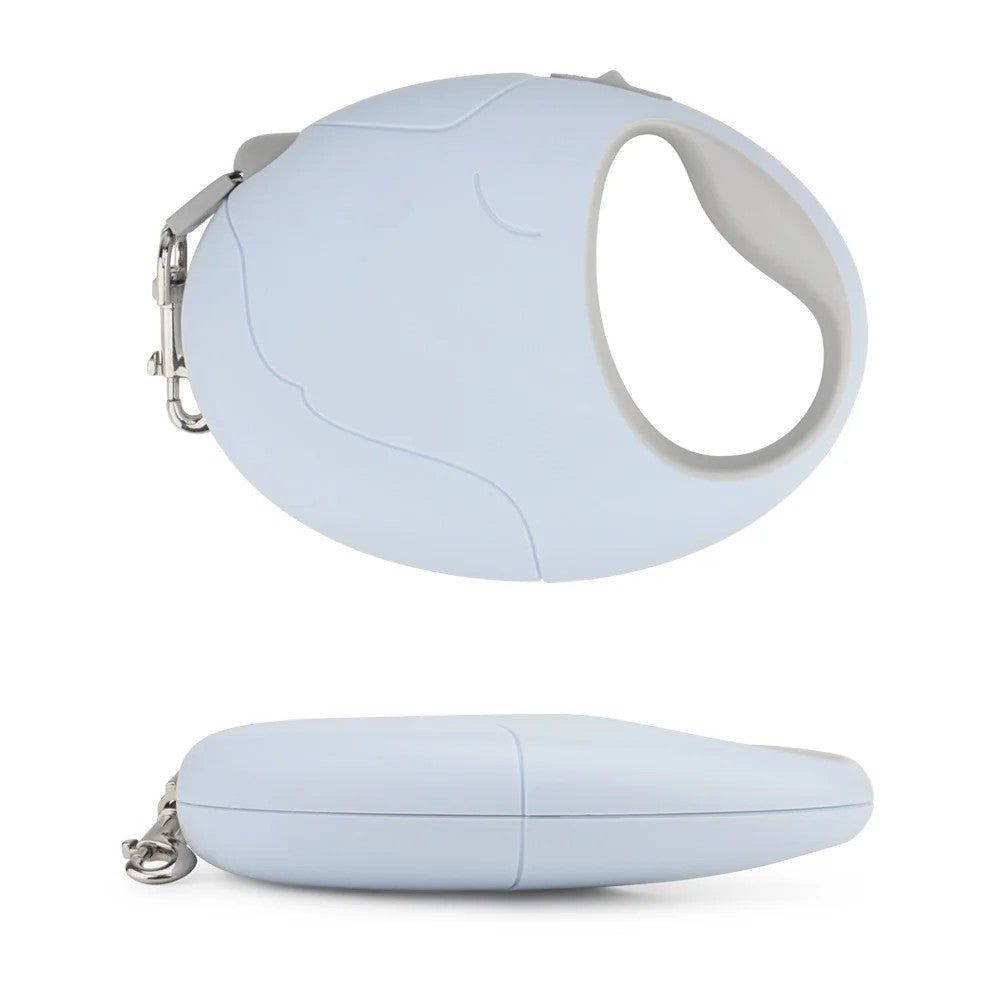 Front and side view of the slim pebble-shaped handle