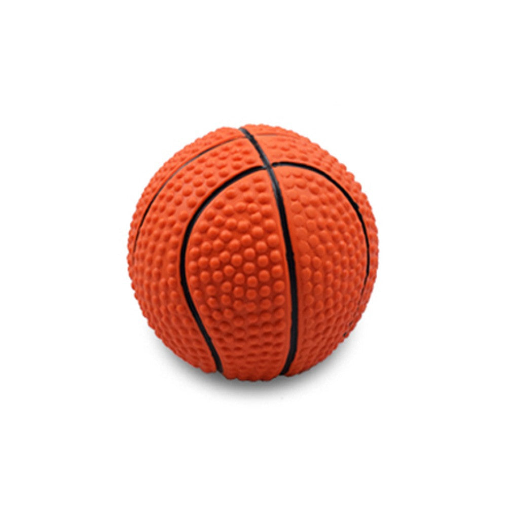 Orange latex basketball dog ball