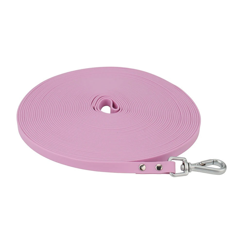 Lilac slim waterproof PVC dog leash, 13 mm wide