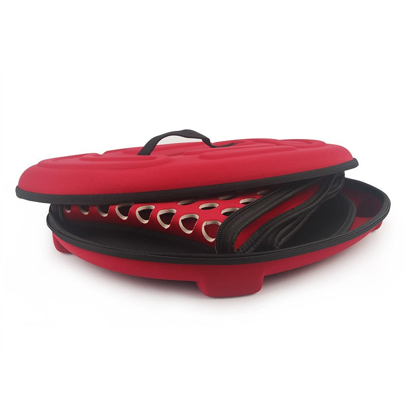 Foldable pet carrier folded flat for storage