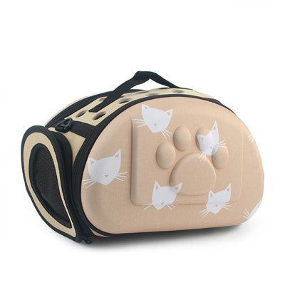Size S small dog carrier in beige floral