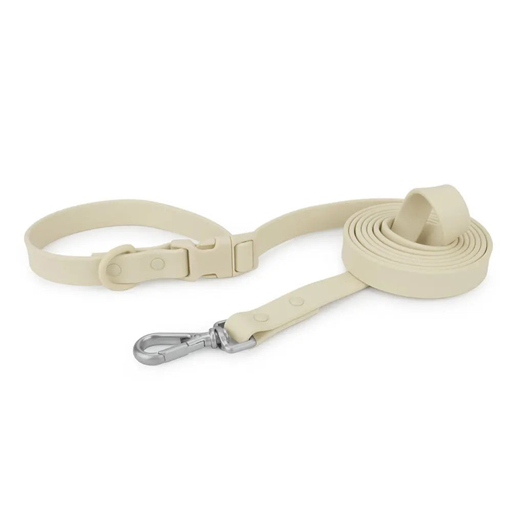 Cream waterproof hands-free leash