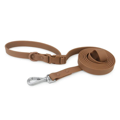 Brown hands-free PVC leash