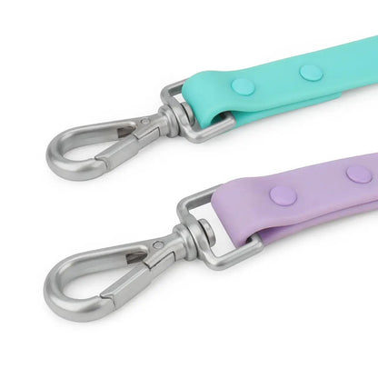Metal snap hooks on the waterproof leash